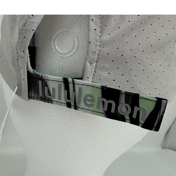Lululemon Fast and Free Run Hat with Vent - Mint Gray Black Paint Glide - Picture 6 of 8